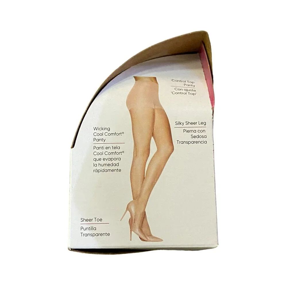 Leggs Pantyhose NEW 98559 Soft Brown Womens B Control Top Sheer Toe